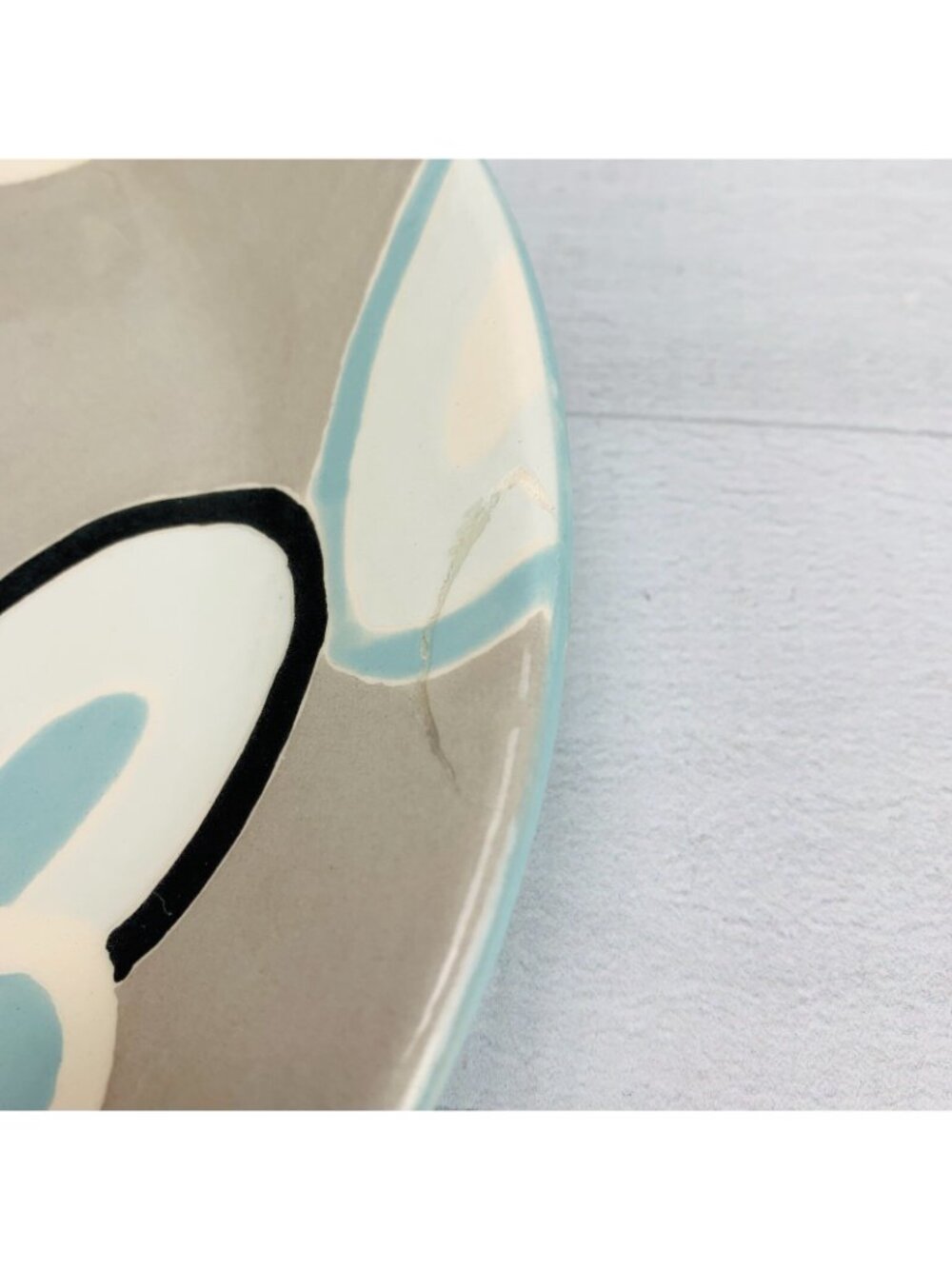 Jill Rosenwald Arte Y Barro Handcrafted Stoneware Unique Lunch Snack Plate Set 4 - Picture 4 of 12